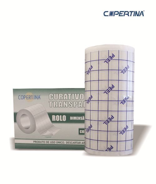 Curativo filme transparente  rolo 15cm x 10m